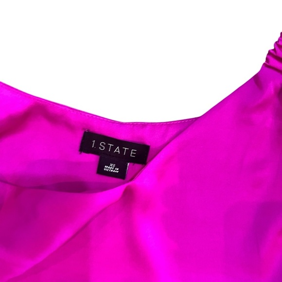 NWT 1. State Hot Pink Satin Tank Cami XS - Picture 2 of 6